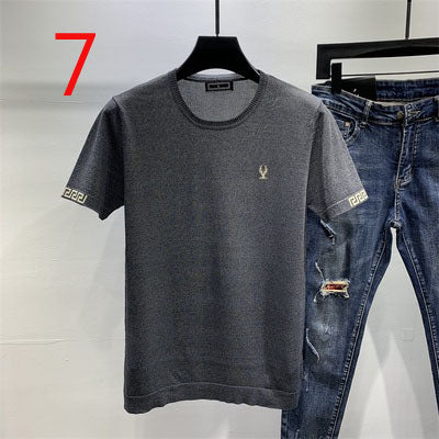 2101- Fashionable short sleeved, casual men's luxury clothing