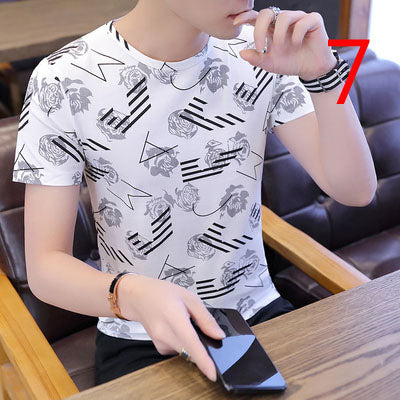 2070- Fashionable short sleeved, casual men's luxury clothing