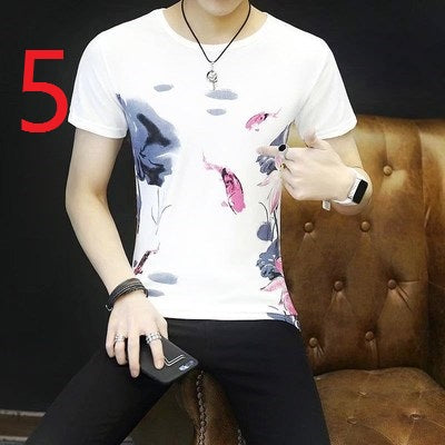 2052- Fashionable short sleeved, casual men's luxury clothing