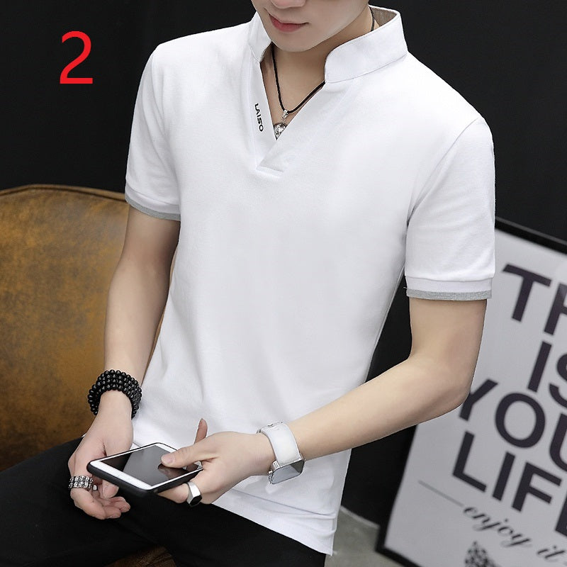 8502- Fashionable short sleeved, casual men's luxury clothing