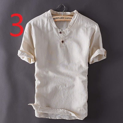 6543- Fashionable short sleeved, casual men's luxury clothing