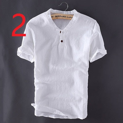 6543- Fashionable short sleeved, casual men's luxury clothing